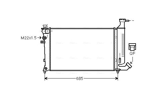 Radiator, engine cooling PEA2148 Ava Quality Cooling