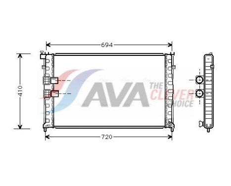 Radiator, engine cooling PEA2176 Ava Quality Cooling