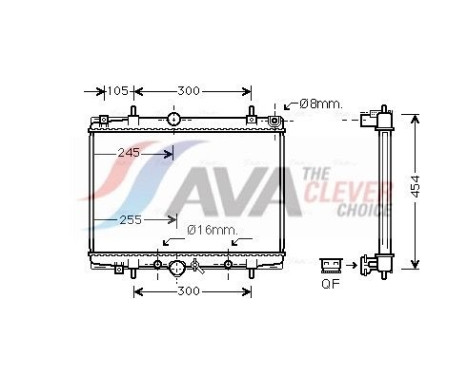Radiator, engine cooling PEA2201 Ava Quality Cooling