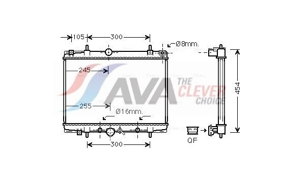 Radiator, engine cooling PEA2201 Ava Quality Cooling