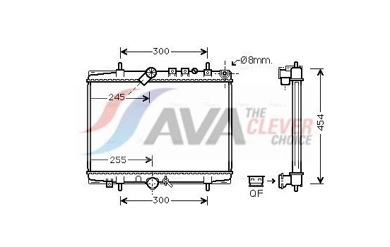 Radiator, engine cooling PEA2202 Ava Quality Cooling