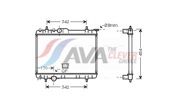 Radiator, engine cooling PEA2210 Ava Quality Cooling