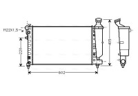 Radiator, engine cooling PEA2216 Ava Quality Cooling