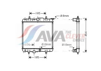 Radiator, engine cooling PEA2224 Ava Quality Cooling