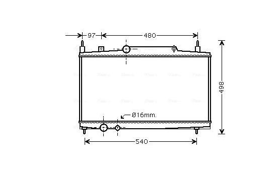 Radiator, engine cooling PEA2230 Ava Quality Cooling