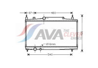 Radiator, engine cooling PEA2230 Ava Quality Cooling