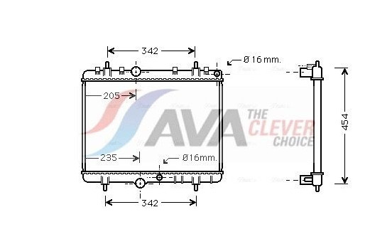 Radiator, engine cooling PEA2241 Ava Quality Cooling