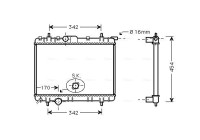 Radiator, engine cooling PEA2247 Ava Quality Cooling