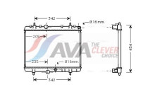 Radiator, engine cooling PEA2249 Ava Quality Cooling