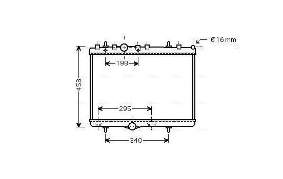 Radiator, engine cooling PEA2255 Ava Quality Cooling