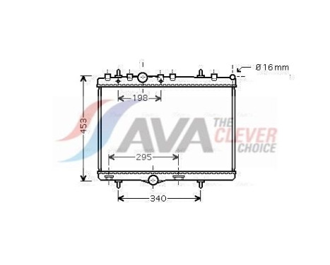 Radiator, engine cooling PEA2255 Ava Quality Cooling