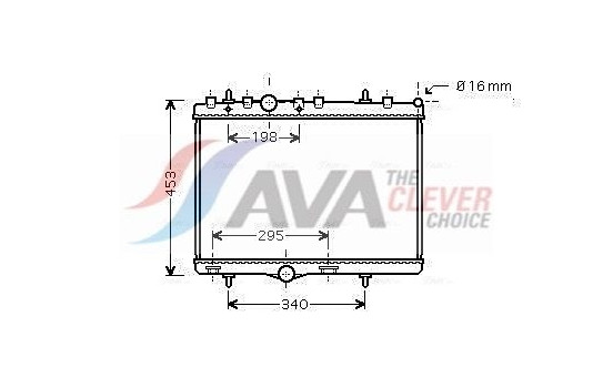 Radiator, engine cooling PEA2255 Ava Quality Cooling