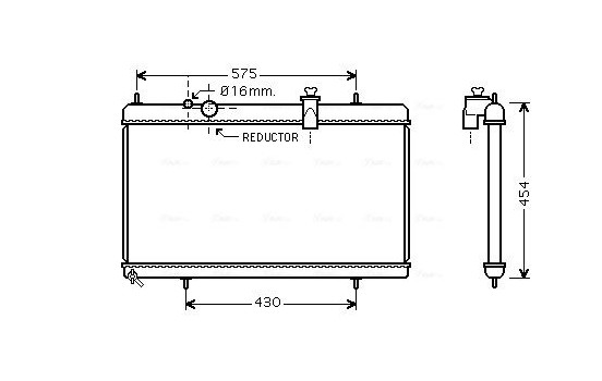 Radiator, engine cooling PEA2256 Ava Quality Cooling