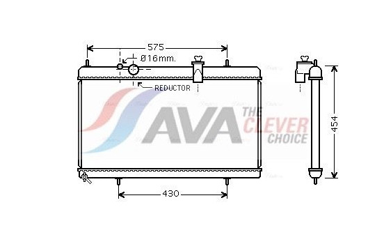 Radiator, engine cooling PEA2256 Ava Quality Cooling