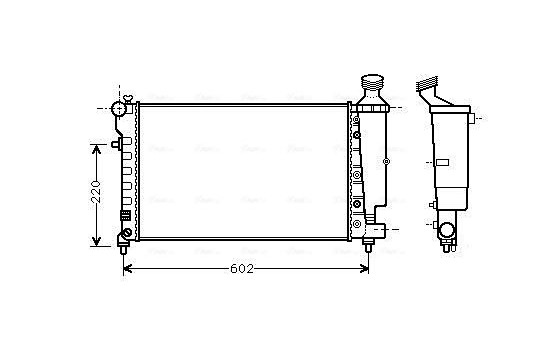 Radiator, engine cooling PEA2262 Ava Quality Cooling