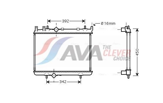 Radiator, engine cooling PEA2263 Ava Quality Cooling