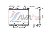 Radiator, engine cooling PEA2275 Ava Quality Cooling