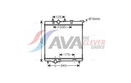 Radiator, engine cooling PEA2298 Ava Quality Cooling