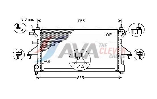 Radiator, engine cooling PEA2310 Ava Quality Cooling