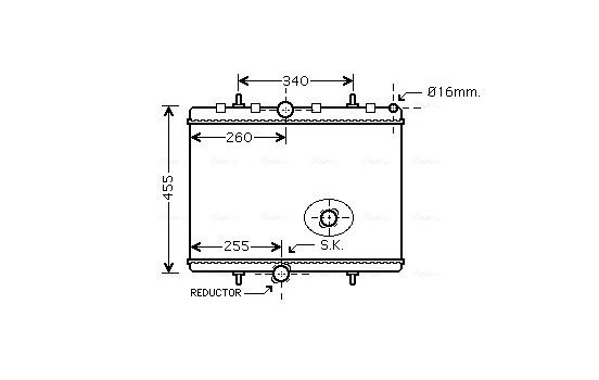 Radiator, engine cooling PEA2314 Ava Quality Cooling