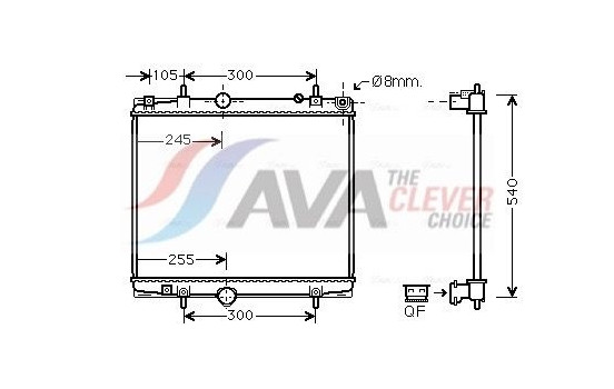 Radiator, engine cooling PEA2331 Ava Quality Cooling