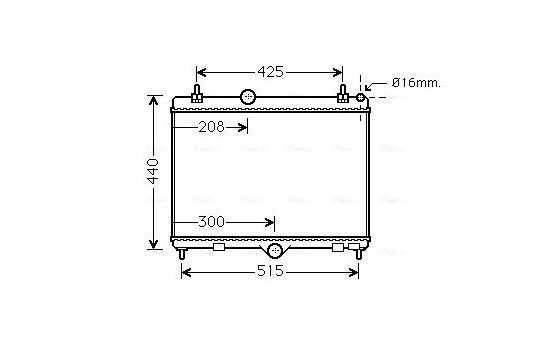 Radiator, engine cooling PEA2358 Ava Quality Cooling