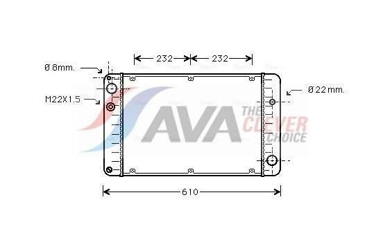 Radiator, engine cooling PR2004 Ava Quality Cooling