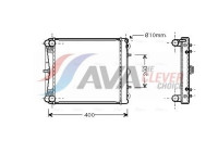 Radiator, engine cooling PR2023 Ava Quality Cooling
