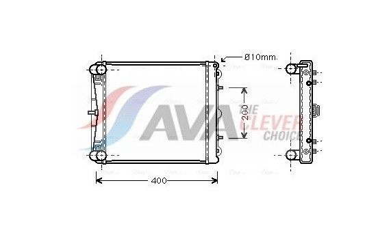Radiator, engine cooling PR2023 Ava Quality Cooling