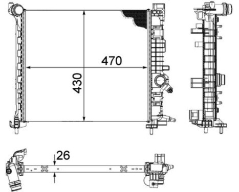 Radiator, engine cooling PREMIUM LINE