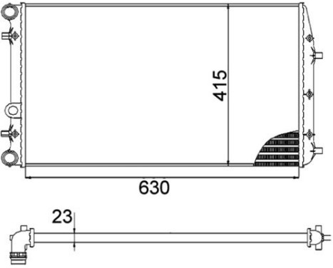 Radiator, engine cooling PREMIUM LINE, Image 2