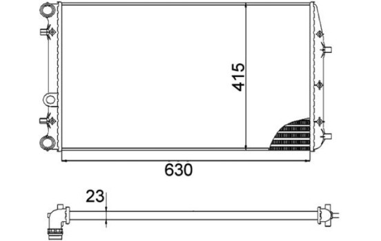 Radiator, engine cooling PREMIUM LINE, Image 2