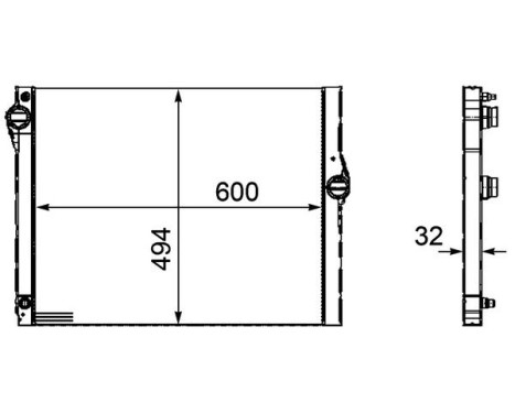 Radiator, engine cooling PREMIUM LINE, Image 2