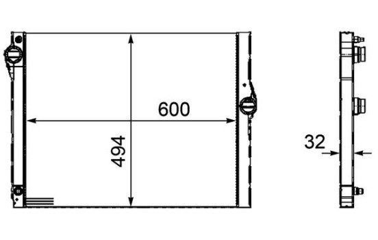 Radiator, engine cooling PREMIUM LINE, Image 2