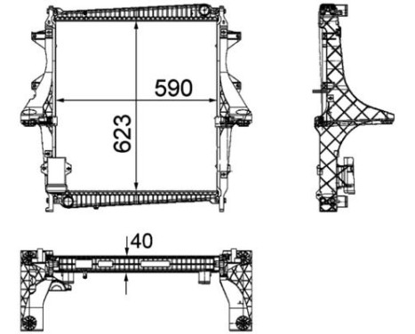 Radiator, engine cooling PREMIUM LINE