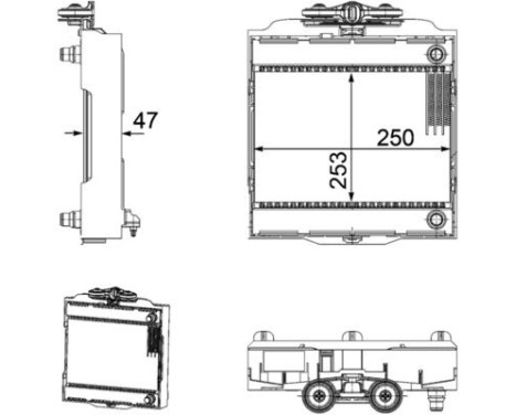 Radiator, engine cooling PREMIUM LINE