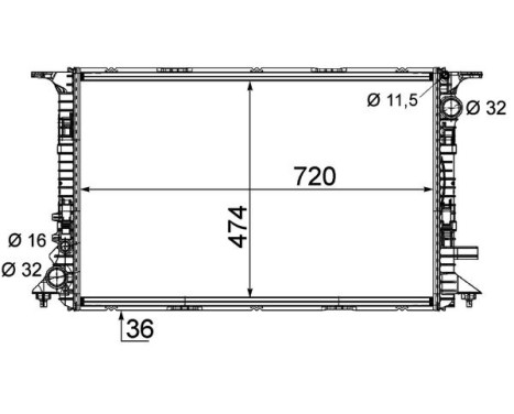 Radiator, engine cooling PREMIUM LINE, Image 2