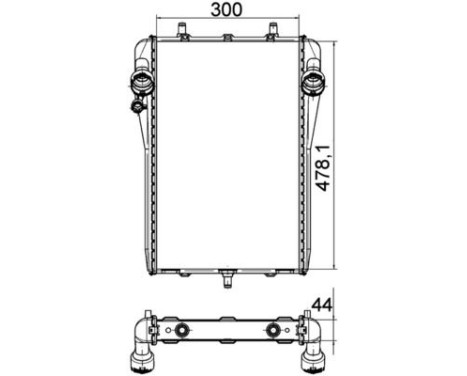 Radiator, engine cooling PREMIUM LINE, Image 2