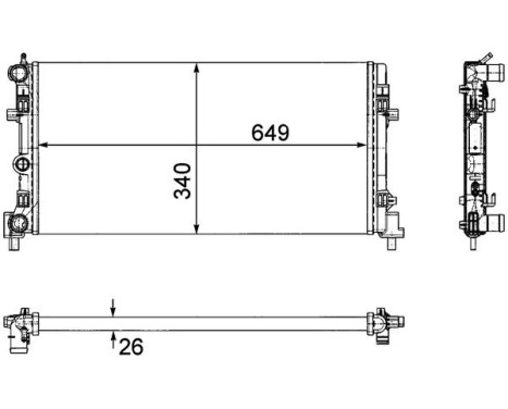 Radiator, engine cooling PREMIUM LINE