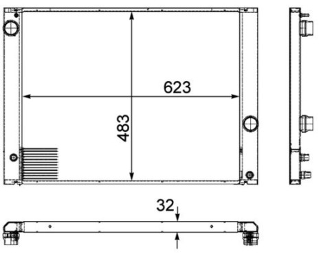 Radiator, engine cooling PREMIUM LINE, Image 2