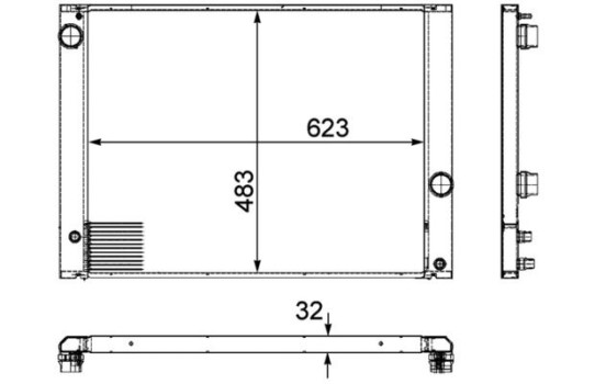 Radiator, engine cooling PREMIUM LINE, Image 2