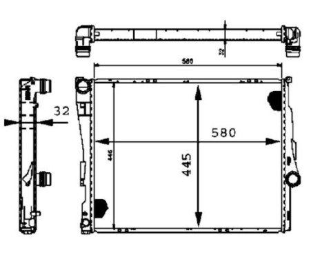 Radiator, engine cooling PREMIUM LINE, Image 2