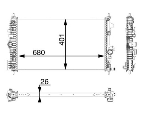 Radiator, engine cooling PREMIUM LINE, Image 2