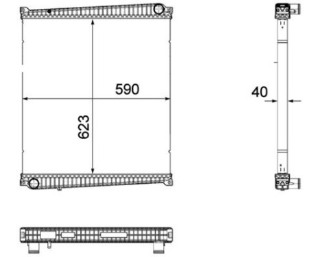 Radiator, engine cooling PREMIUM LINE, Image 2