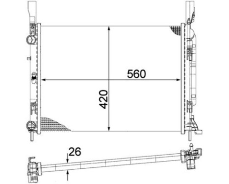 Radiator, engine cooling PREMIUM LINE, Image 2