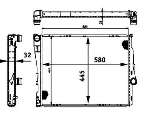 Radiator, engine cooling PREMIUM LINE, Image 4