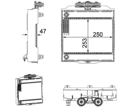 Radiator, engine cooling PREMIUM LINE, Image 2