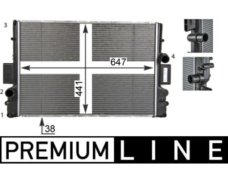 Radiator, engine cooling PREMIUM LINE