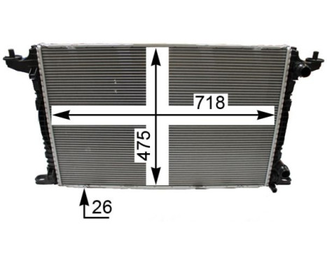 Radiator, engine cooling PREMIUM LINE, Image 2