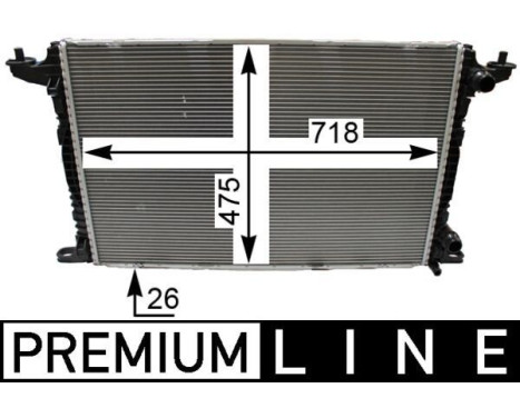 Radiator, engine cooling PREMIUM LINE, Image 3